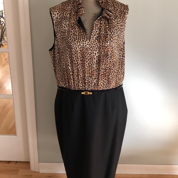 Tahari Dresses & Skirts - 🎉HP🎉Tahari leopard print cocktail dress Size 16